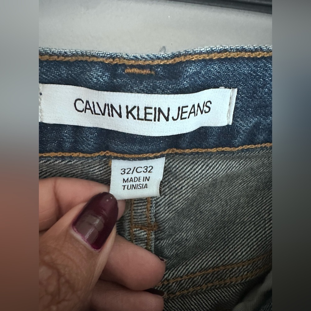 Calvin Klein Premium Italian Denim Men’s Loose Straight Leg Dad Jeans Blue Sz 32 - Picture 4 of 12